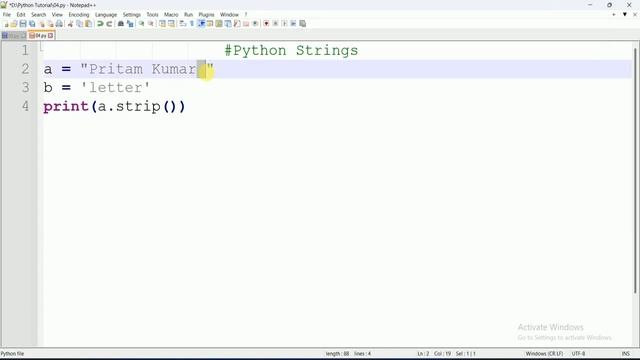 Strings in Python | Python for Beginner | String Methods Detail Explanation | Learn Python смотреть онлайн