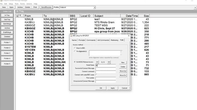 Using Outpost PMM and BPQ Telnet смотреть онлайн