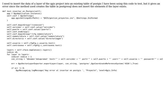 GIS: How to insert layer to PostgreSQL from QGIS plugin? смотреть онлайн