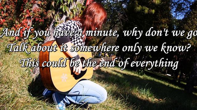 Keane - Somewhere Only We Know Acoustic Karaoke Instrumental With Lyrics