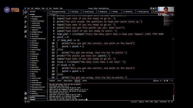 Trivia Quiz application in Python смотреть онлайн