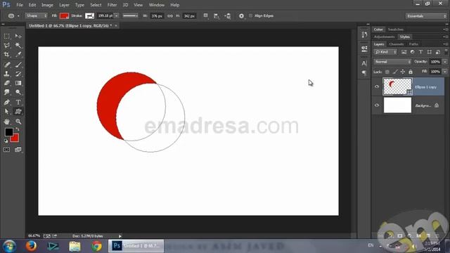 PHOTOSHOP CC Urdu Tutorial COMBINE SHAPES Options by Emadresa.com смотреть онлайн