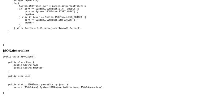 Salesforce: Explicitly parse JSON string vs JSON.deserialize смотреть онлайн
