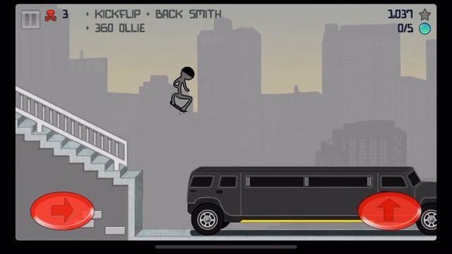 Stick Man PRO Skateboarding GAMEPLAY смотреть онлайн