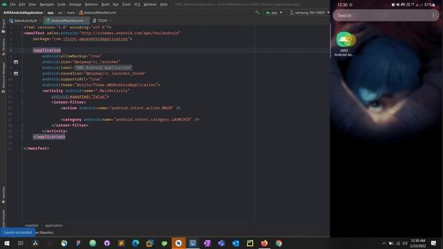 AWS Integrated Android Application - #6 Project Manifest Settings and Android 12 Latest Changes смотреть онлайн
