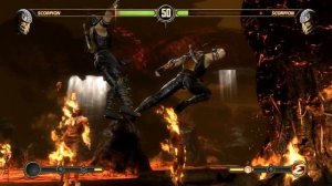 Mortal kombat 9.  Как пройти всю башню на эксперте без поражений за Скорпиона.
