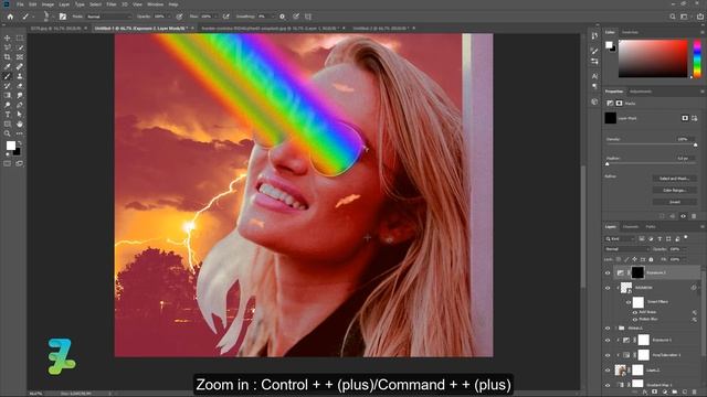 Rainbow and Lightning Effect Cover Art - Tutorial Photoshop CC 2020 смотреть онлайн