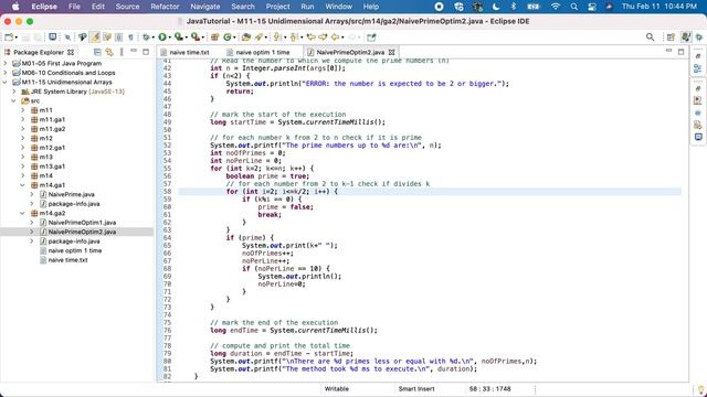 Java M14GA2P1 Optimized Naive Method смотреть онлайн
