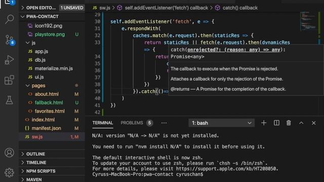 PWA Progressive Web App tutorial #20 Add a fallback page смотреть онлайн