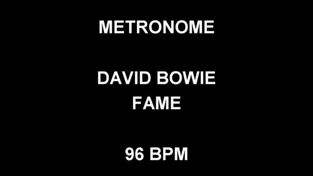 METRONOME 96 BPM David Bowie FAME смотреть онлайн