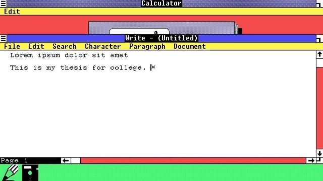 Windows 1.0 Demo (1985 System, 1.01) смотреть онлайн