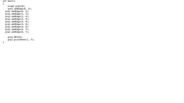 C++ breadth-first search using adjacency matrix смотреть онлайн