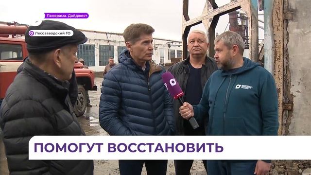 Помощь пострадавшему от пожара предприятию в Лесозаводске окажет Правительство Приморья смотреть онлайн