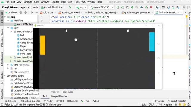 Build a Retro Ping Pong Game in android studio | Demo of the Application смотреть онлайн