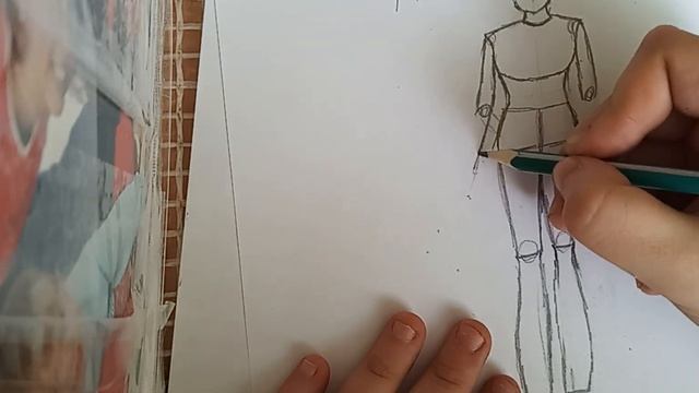 как рисовать персонажа человека,1 часть смотреть онлайн