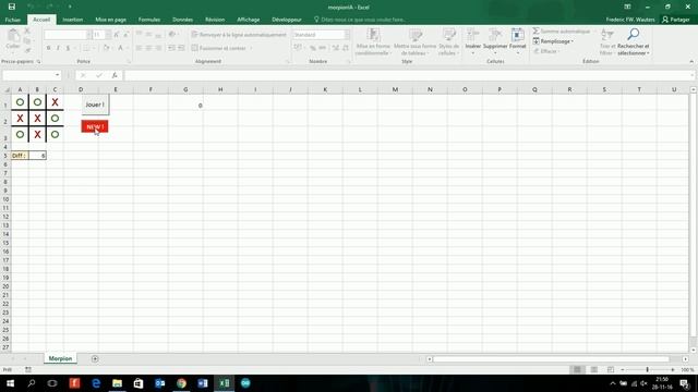 Tic Tac Toe Excel - With Artificial Intelligence
