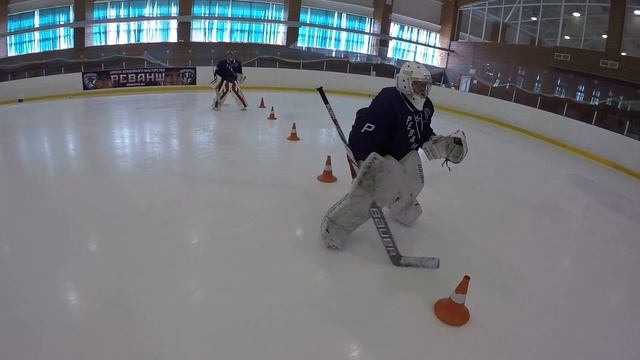 Goalie School.Тренировка Хоккейного Вратаря .Катание на Фишках. смотреть онлайн