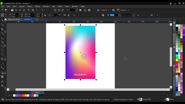 How to create Gradient/Liquid Background in CorelDraw | Design a Wallpaper in CorelDraw | Mesh Tool смотреть онлайн