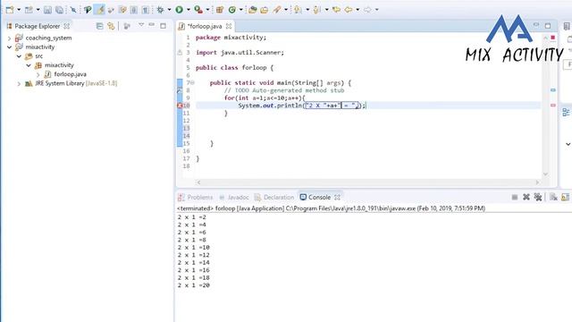 How to print table in java using for loop in Urdu/Hindi | Mix Activities | print table | java смотреть онлайн