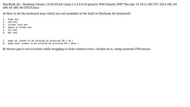 Macbook Air - with Ubuntu 14.04 how can i take print screen, page up/down cause there is no... смотреть онлайн