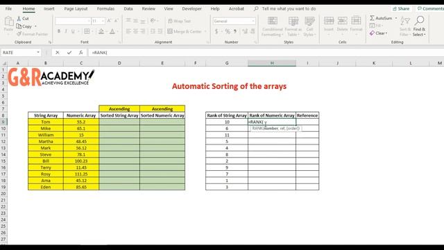 How to Sort the arrays by using formulas in Excel смотреть онлайн