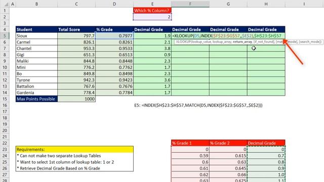 Change First Column in Lookup Table? 4 Examples: INDEX, XLOOKUP, LOOKUP or CHOOSE. EMT 1648 смотреть онлайн