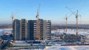 Танцы кранов #4. Зимняя стройка. Башенные краны в сильный мороз. Tower cranes in winter