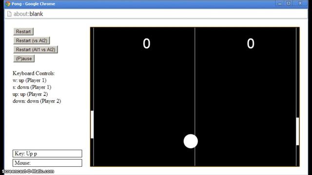 Pong AI vs AI смотреть онлайн