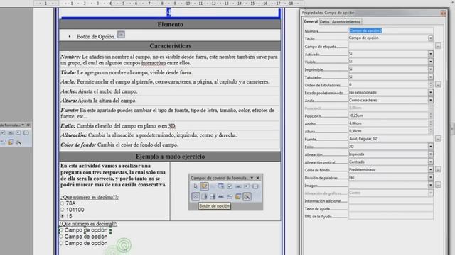 Uso de los Campos de Control de Formulario Writer (OpenOffice) смотреть онлайн