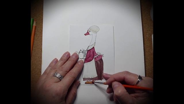 DIY Sketch Hande Made spun cotton toy "Mrs. Goose". Набросок рисунок для ватной игрушки "Мс Гусыня смотреть онлайн