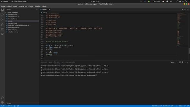 COUNT MIN MAX VE SUM KULLANIMI - PYTHON PROGRAMLAMA DİLİ смотреть онлайн