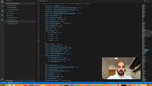 VS Code Setting: files.exclude смотреть онлайн