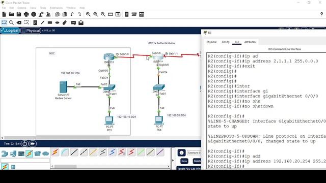 How to configure 802.1x authentication on Cisco Packet Tracer смотреть онлайн