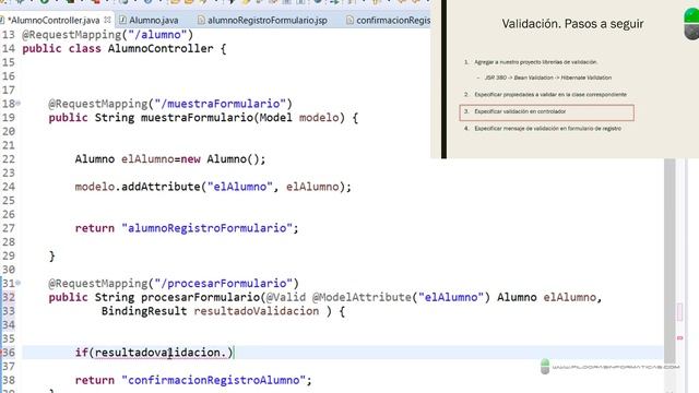 Curso Spring. Validación de formularios II. Vídeo 39 смотреть онлайн