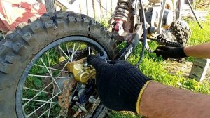 Как прокачать тормоза на питбайке 125