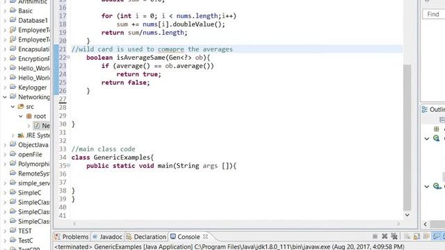 Advanced Java- Generics Example 5 (Using WildCard) смотреть онлайн