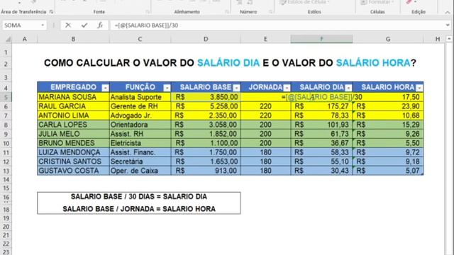 COMO CALCULAR O VALOR DO SALÁRIO DIA E O VALOR DO SALÁRIO HORA? смотреть онлайн