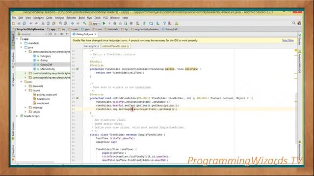 Android S1E18 : Sectioned RecyclerView with StickyHeaders смотреть онлайн
