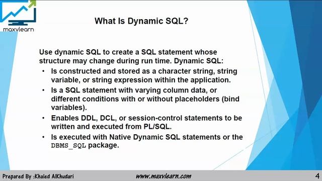 67/125 Oracle PLSQL: Dynamic SQL / Introduction смотреть онлайн