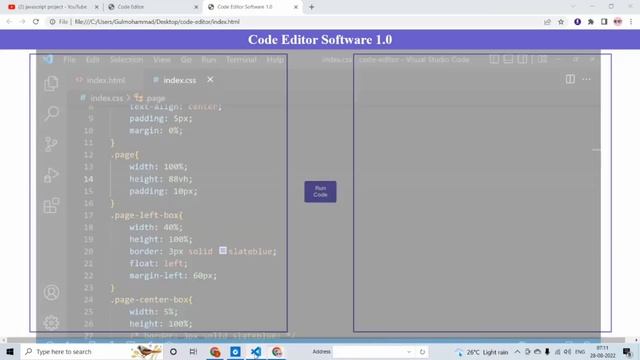 Code Editor Software HTML | CSS | JAVASCRIPT PROJECT @Justforcode смотреть онлайн