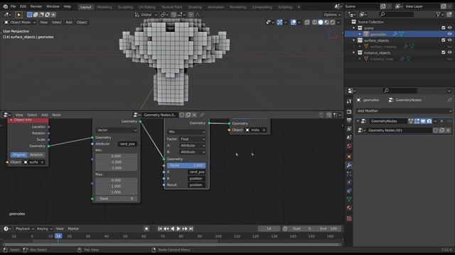 Blender 2.92 Geometry Nodes Tutorial: Easy Mograph part 3 смотреть онлайн