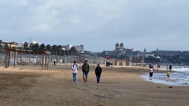SIDE EVRENSEKI HEUTE. Strand. Meer. Hotels. Türkei im Winter 21.2.2024 #antalya #side #sideturkey смотреть онлайн