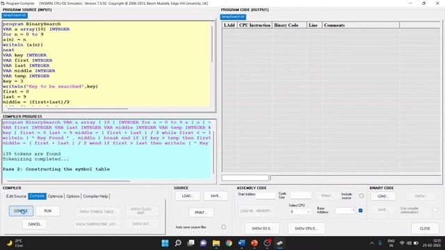 Loading a program into Memory in CPU Simulator смотреть онлайн