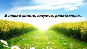 В нашей жизни, встречи, расставанья..