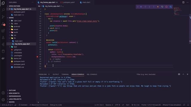 Flutter Tutorial for Beginners 36 - How to make HTTP requests in Flutter смотреть онлайн