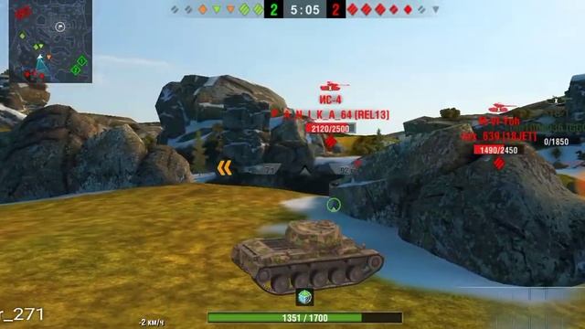 В гостях у Виктора. Интересный бой на Викерс лайт. WoT Blitz. смотреть онлайн