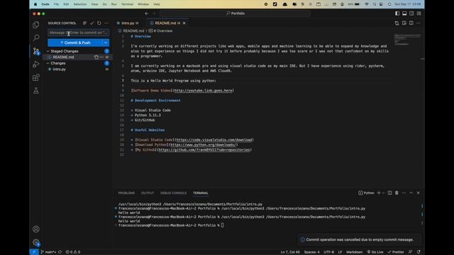 Hello World Python + Github смотреть онлайн