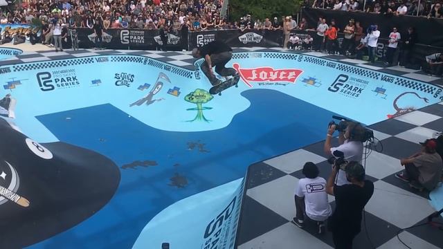 HUGE Backside Ollie: Greyson Fletcher at Vans Pro Skate Park Series смотреть онлайн