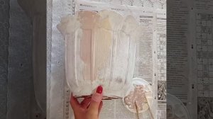 Перекраска пластикового цветочного горшка./поделки/переделки/краскам  с содой/