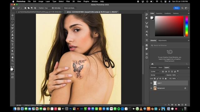 Revealed?❤️ Auto Blend in Photoshop l Hindi Tutorial l #auto #blend смотреть онлайн